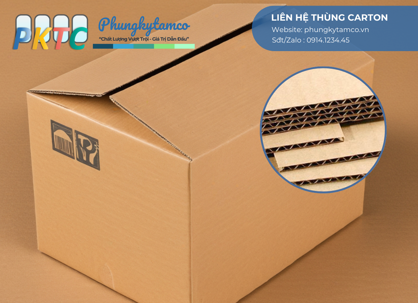 Thùng Carton Nâu 3 Lớp